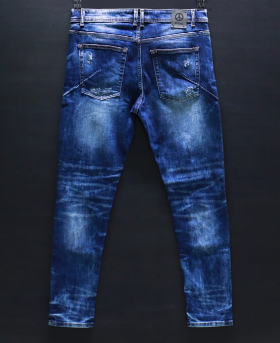 Pantalón azul oscuro rasgado - Hippie - Image 2