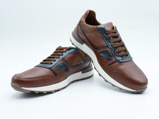 Sneakers Nibiru café con azul