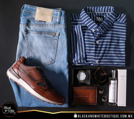 Camisa azul rayas blancas - Image 2