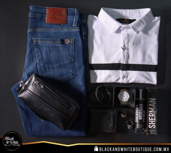 Camisa blanca con negro - Image 2