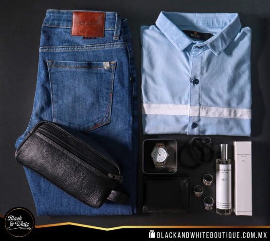 Camisa azul cielo con blanco - Image 2